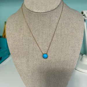 Stella & Dot turquoise and gold necklace